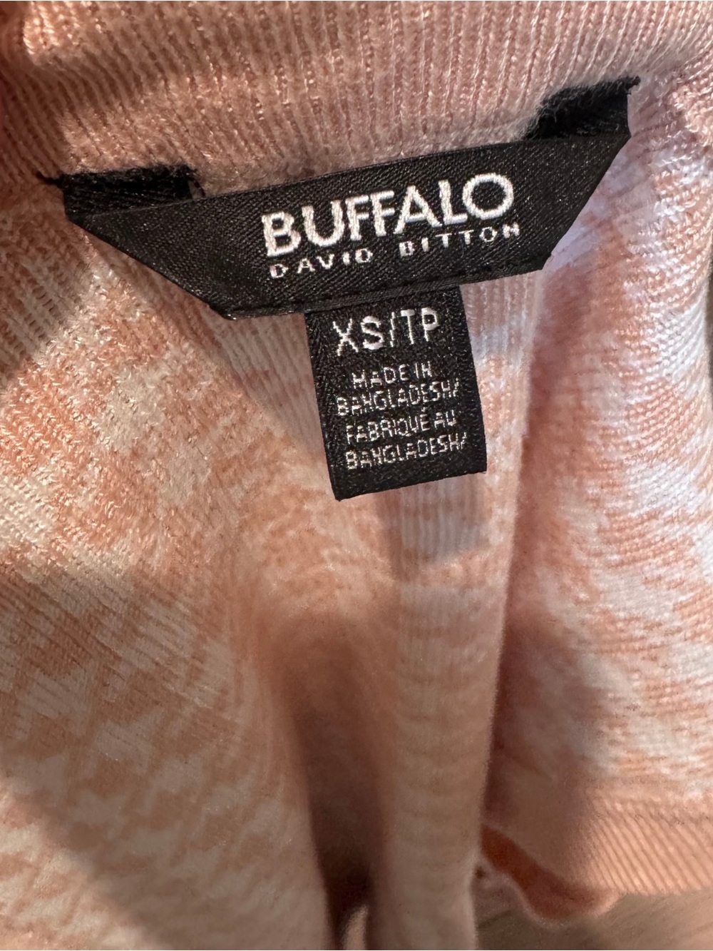 Buffalo David Bitton Pink Houndstooth Sweater Vest XS - Picture 5 of 5
